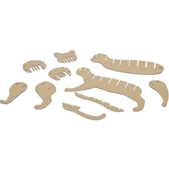 Puzzle 3D en papier carton brun (4 modèles) < Gifi Clearance