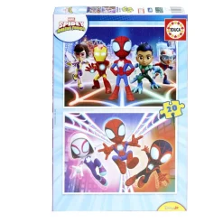 Puzzle enfant x2 Spidey 20 pièces recto-verso