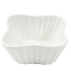 Ramequin carré céramique contour texturé blanc 7,5x7,5xH3,5cm < Gifi New
