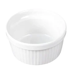 Ramequin en céramique blanc ø9,1xH.4,8 cm