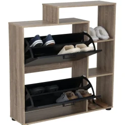 Range chaussures bois Markus 12 paires 86,5x24xH92cm < Gifi Outlet