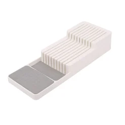 Range couteau gris et blanc