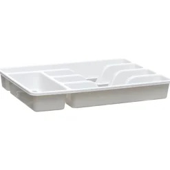 Range couvert blanc fond silicone gris 5 compartiments < Gifi Hot
