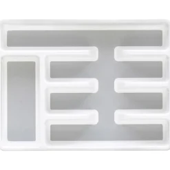 Range couvert blanc fond silicone gris 5 compartiments < Gifi Hot