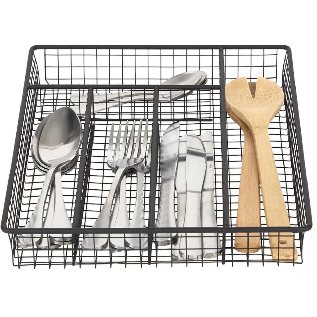 Range couvert pour tiroir grillage en fer noir < Gifi