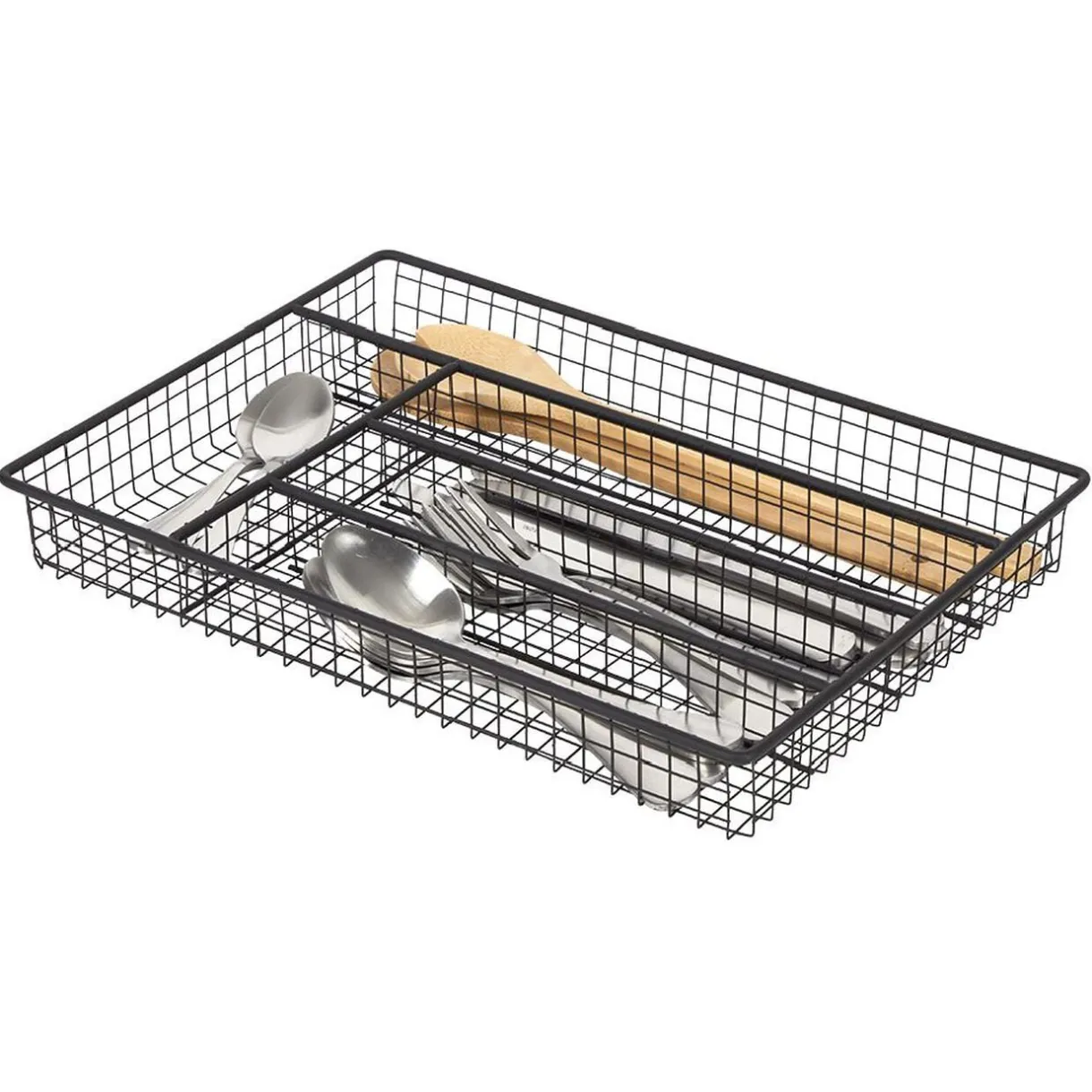 Range couvert pour tiroir grillage en fer noir < Gifi
