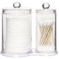 Range disques et coton tige en plastique transparent < Gifi Online