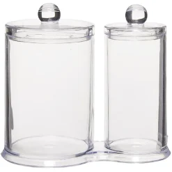 Range disques et coton tige en plastique transparent < Gifi Online