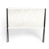 Range magazine coton blanc et métal 35,5x25x25cm