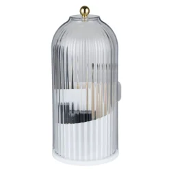 Rangement cosmétique ouverture pivotante rotation 360°C Ø12xH27cm