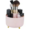Rangement cosmétique rotatif plastique rose Ø15xH12,5cm < Gifi Discount
