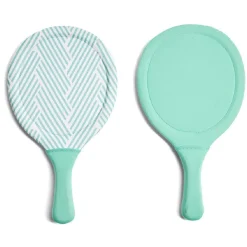 Raquette de plage x2 + 1 balle adulte plastique vert < Gifi Clearance