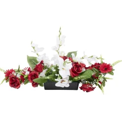Raquette fleur artificielle L80cm rouge et blanc < Gifi Sale