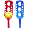 Raquette incurvée pelote basque chistera plastique x2 avec 1 balle Ø9cm