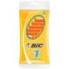 Rasoir x5 Bic Sensitive jaune 1 lame