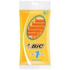 Rasoir x5 Bic Sensitive jaune 1 lame