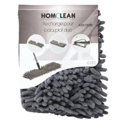 Recharge pour balai plat duo microfibre chenille gris < Gifi Clearance