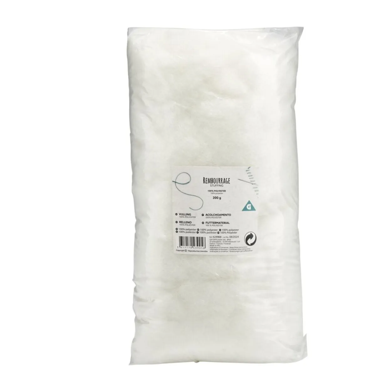 Rembourrage en microfibre blanc 200gr < Gifi Online