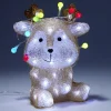 Renne de Noël bébé lumineux 40LED guirlande acrylique multicolore H26cm