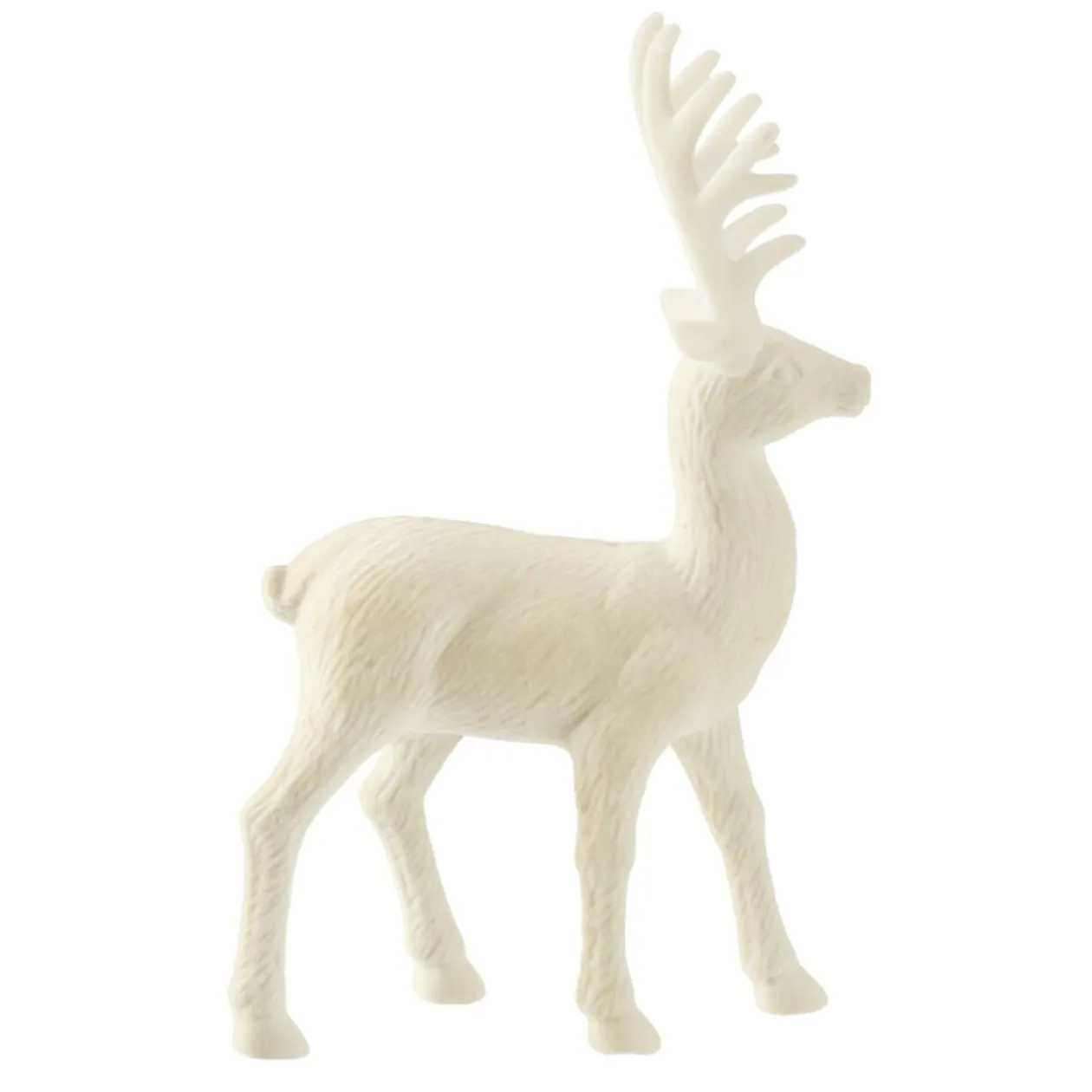 Renne de Noël floqué effet velours H24cm (2 modèles)