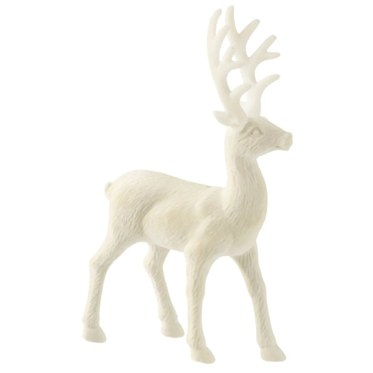 Renne de Noël floqué effet velours H24cm (2 modèles)