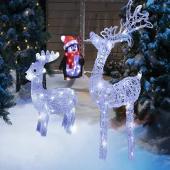 Renne de Noël lumineux blanc froid 30 led < Gifi Discount