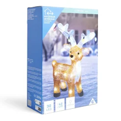 Renne lumineux décoration de Noël extérieur 30LED H42cm