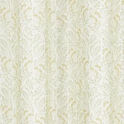 Rideau blanc imprimé feuillage vert lin et polyester 140x240cm < Gifi Discount