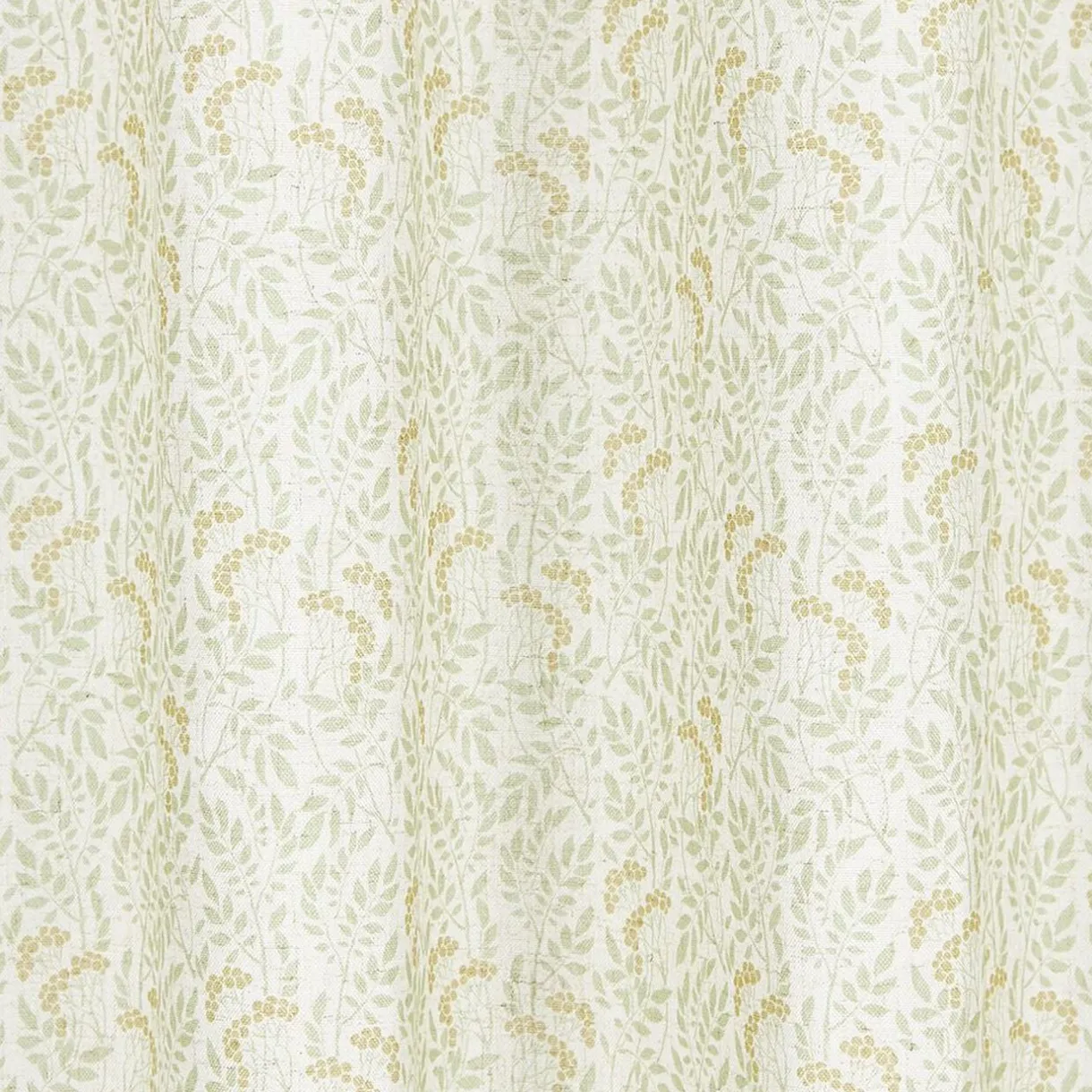 Rideau blanc imprimé feuillage vert lin et polyester 140x240cm < Gifi Discount