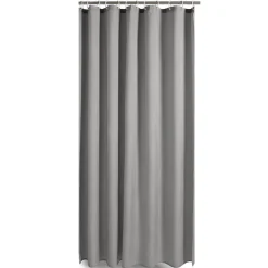 Rideau de douche effet lin 180x200cm polyester gris