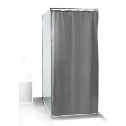 Rideau de douche en plastique avec 12 anneaux 180x200cm (4 modèles)