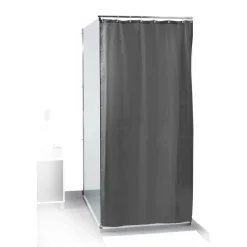 Rideau de douche en plastique avec 12 anneaux 180x200cm (4 modèles)