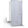 Rideau de douche motif carré blanc opaque 180xH200cm < Gifi Hot