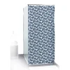 Rideau de douche motif feuillage blanc bleu 180x200cm 100% polyester < Gifi Discount