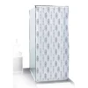 Rideau de douche motif graphique blanc noir 180x200cm 100% polyester