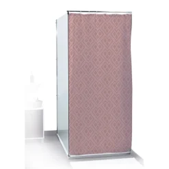 Rideau de douche motif graphique rose 180x200cm 100% polyester