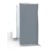 Rideau de douche uni gris 180x200cm