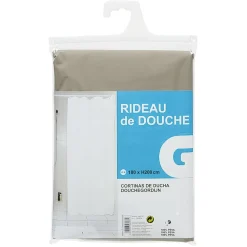 Rideau de douche uni taupe < Gifi Outlet