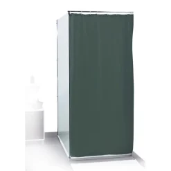Rideau de douche uni vert foncé 180x200cm 100% polyester < Gifi Discount