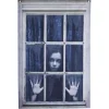 Rideau de fenêtre trompe l'oeil Halloween revenante 80xH120cm