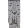 Rideau de porte Halloween LED lumineux nylon noir 110x210cm (2 modèles squelette ou chauve-souris) < Gifi New