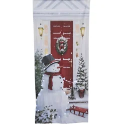 Rideau de porte lumineux 38LED décor bonhomme de neige Noël 90xH200cm < Gifi Outlet