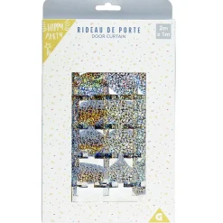 Rideau disco argenté 100xH200cm