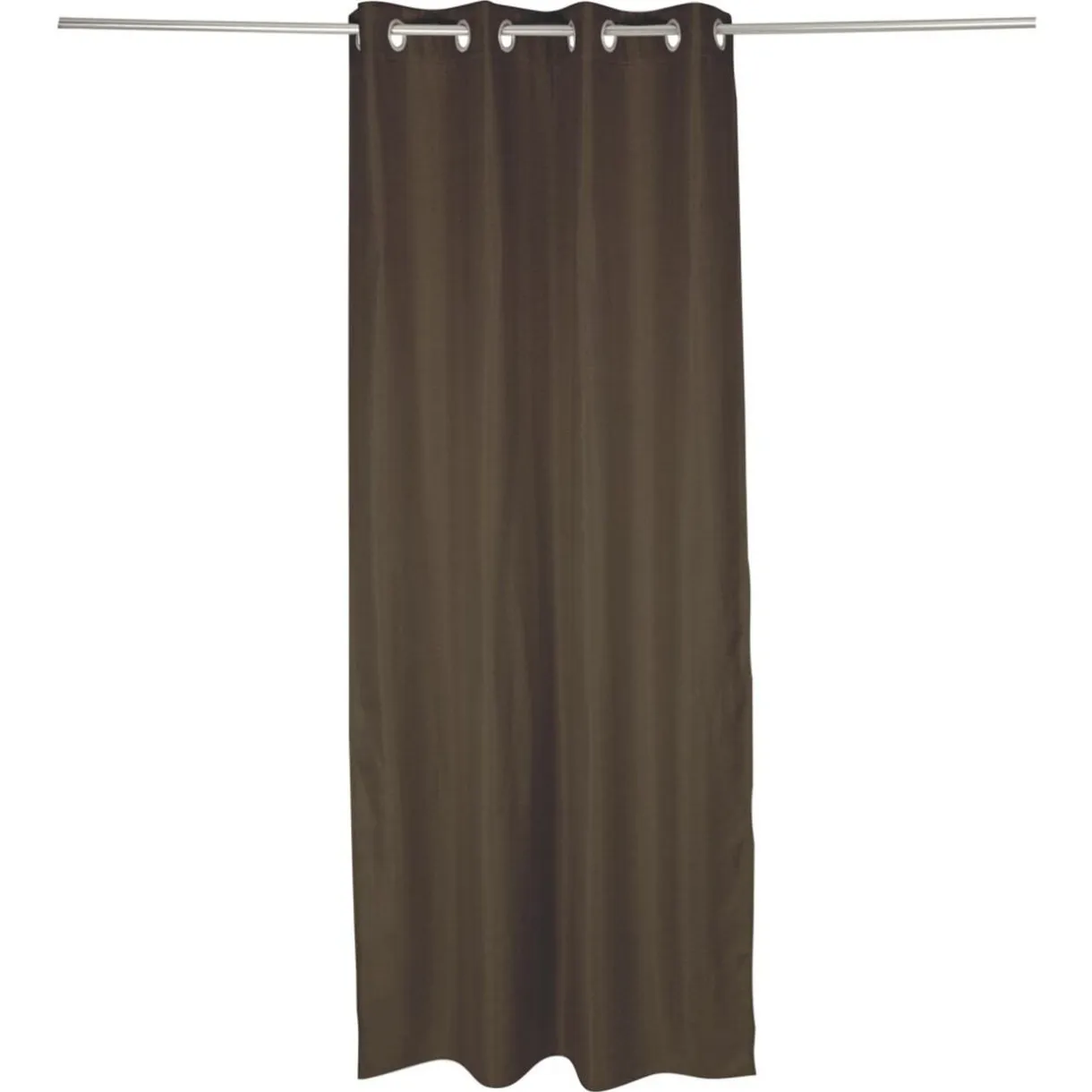 Rideau occultant effet tramé marron 140x240cm < Gifi