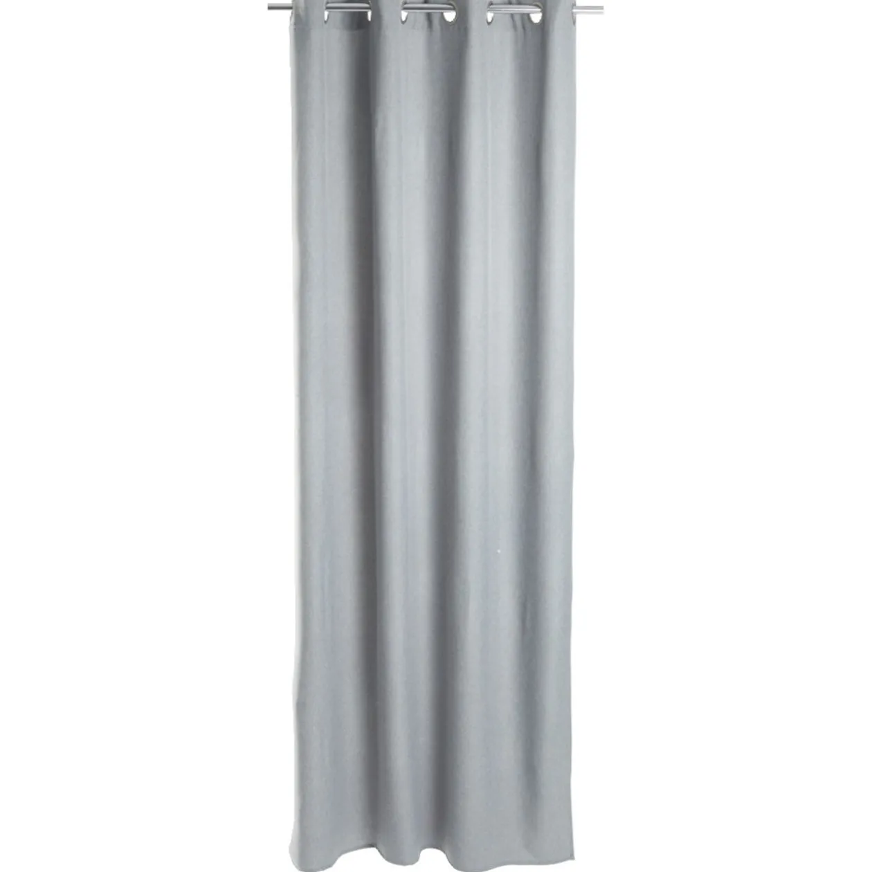 Rideau occultant à oeillets effet lin 140x240cm - 2 coloris beige ou gris