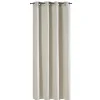 Rideau à oeillets coton lavé beige 140x240cm < Gifi Discount
