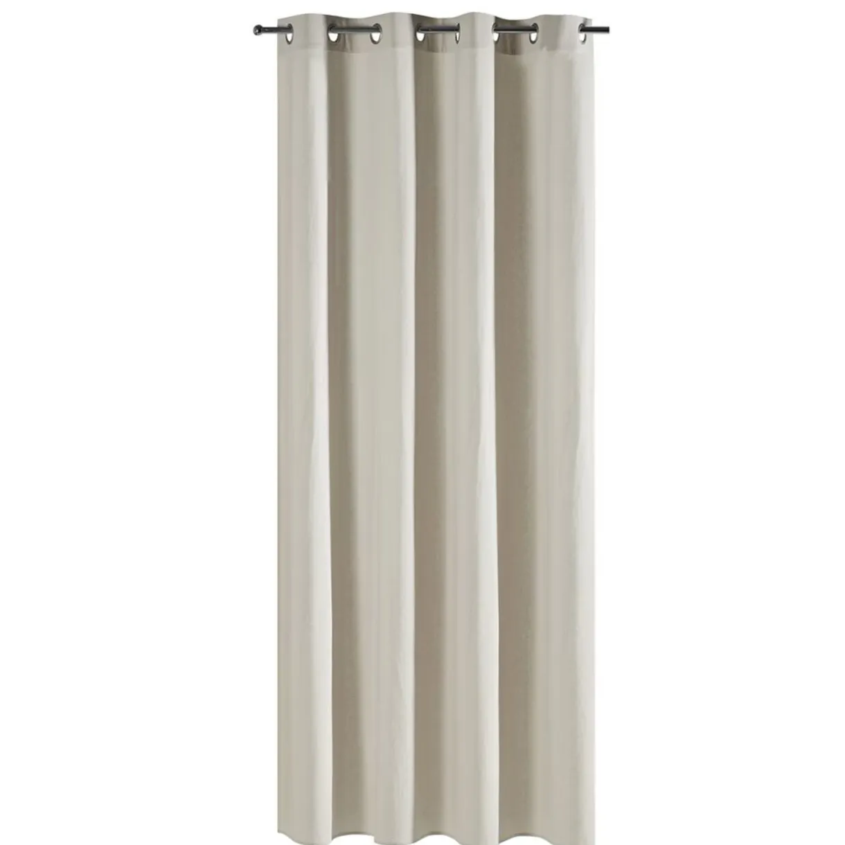 Rideau à oeillets coton lavé beige 140x240cm < Gifi Discount