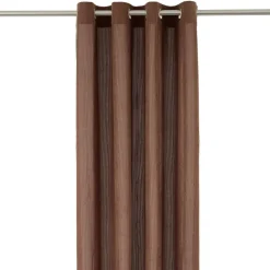 Rideau à oeillets côtelé polyester uni 140x240cm (3 modèles)