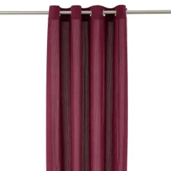 Rideau à oeillets côtelé polyester uni 140x240cm (3 modèles)