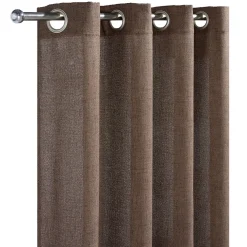 Rideau à oeillets effet lin tissé 140x240cm (2 modèles) < Gifi Online